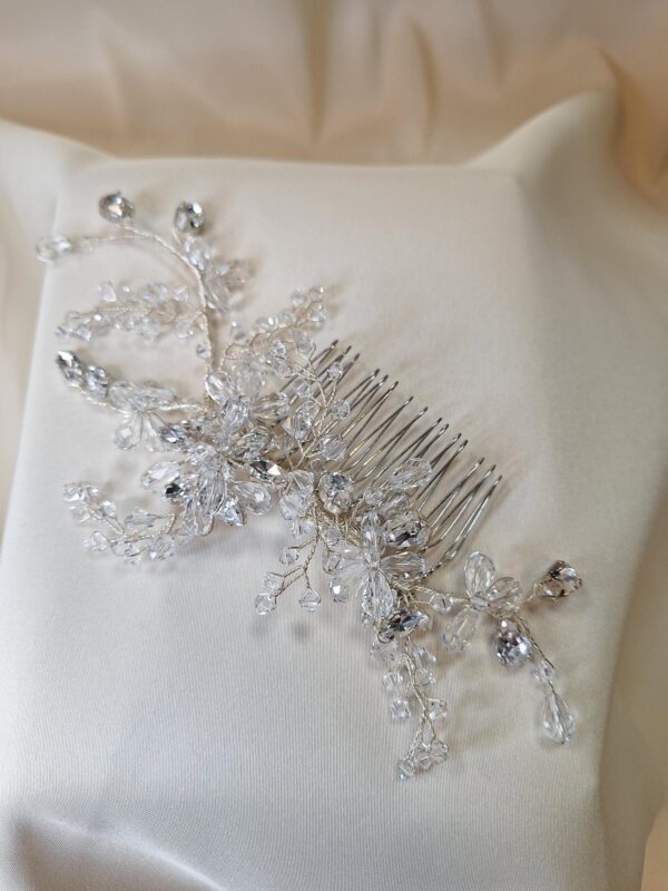 AR606 Honeysuckle Crystal Hair comb